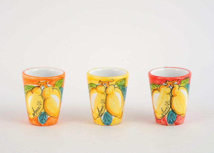 bicchieri ceramica amalfi sorrento ceramic glasses set