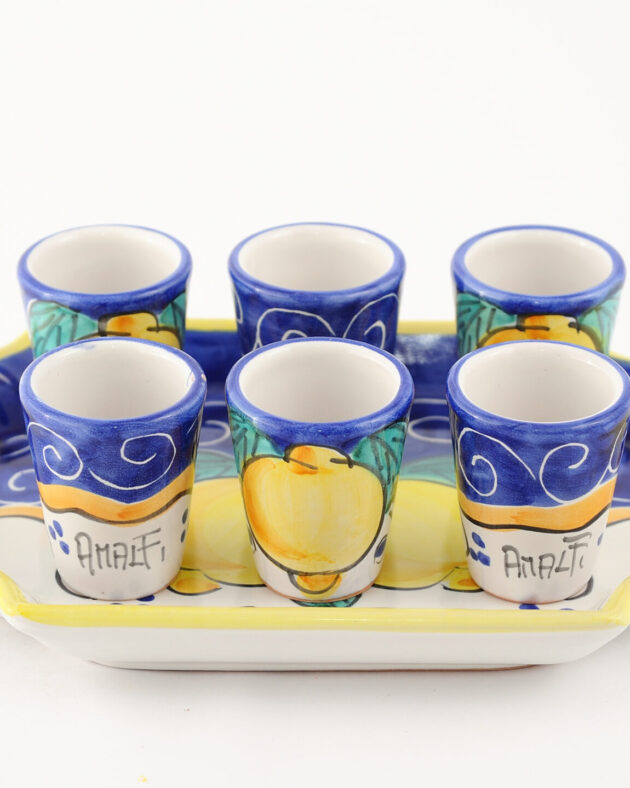 set blu tray servizio wedding amalfi coast ceramic